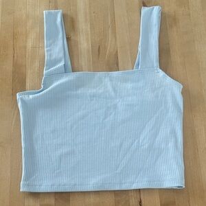 American Eagle Light Blue Ribbed Women's Tank Top Size XS